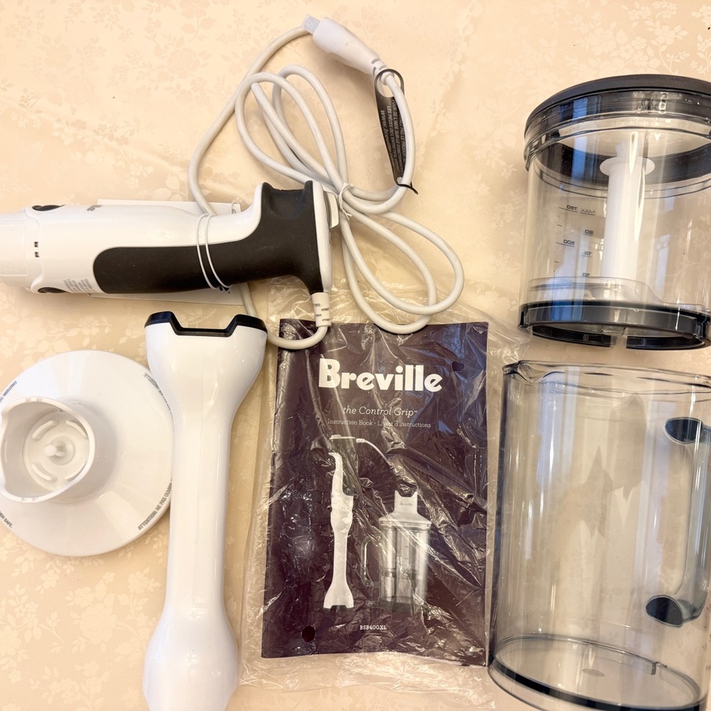 Breville BSB400XL White Immersion Blender Kit